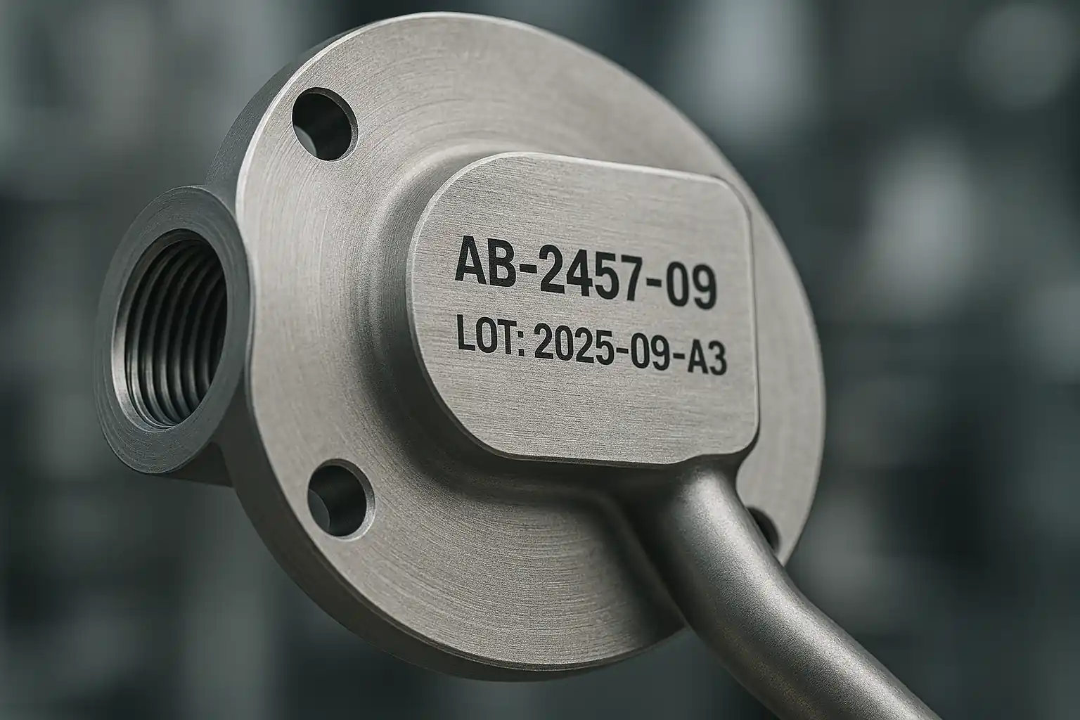 Chargen- und Seriennummern auf Edelstahlbauteilen